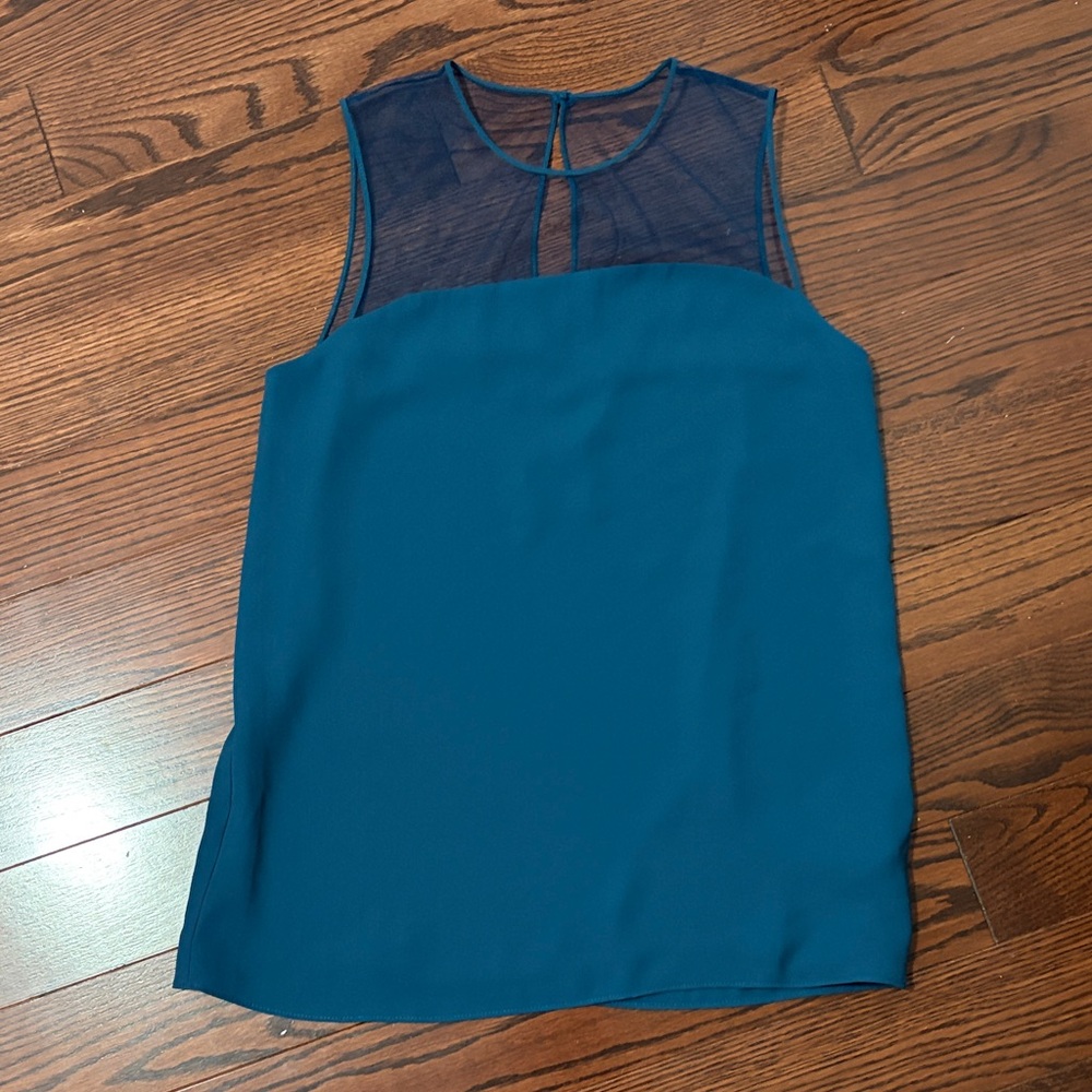 Babaton Teal Mesh Sleeveless Camisole